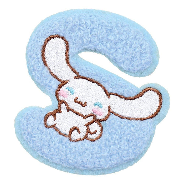 Sanrio Fluffy Initial Embroidery Cinnamoroll Sticker T's Factory SR-5541921Cs H6xW7cm- Japan Figure Store - #1 Bring To You The Best Japanese Goods