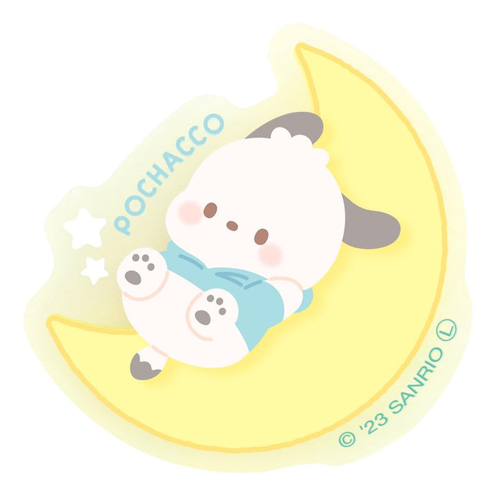 T&S Factory Sanrio Luminous Acrylic Sticker Pochacco H4.5xW5xD0.3cm SR-5541852PC- Japan Figure Store - #1 Bring To You The Best Japanese Goods
