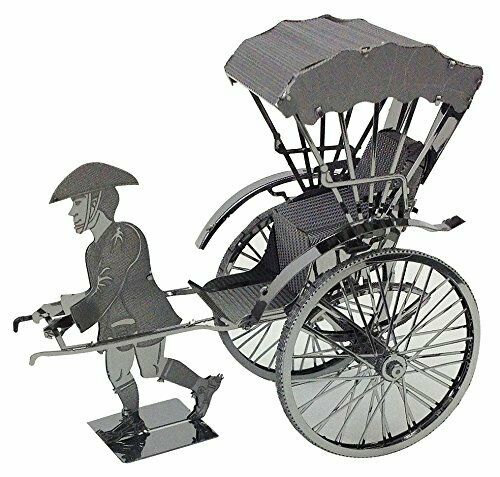Tenyo Metallic Nano Puzzle Rickshaw Model Kit- Japan Figure Store - #1 Bring To You The Best Japanese Goods