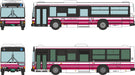 The Bus Collection Bus Collection Odakyu Bus Sayonara Machida Office 2-Car Set Diorama Supplies- Japan Figure Store - #1 Bring To You The Best Japanese Goods