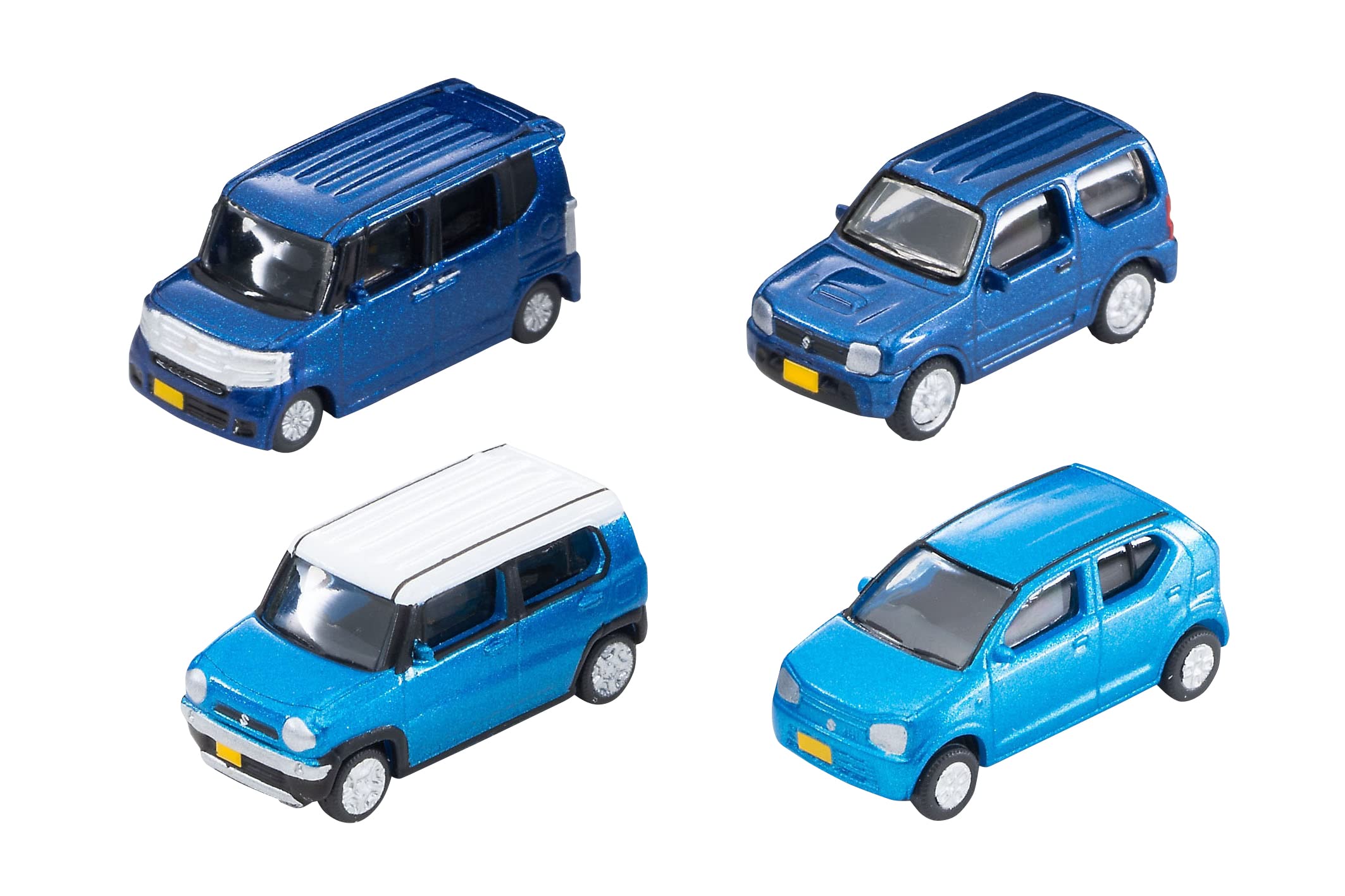 TOMYTEC The Car Collection Basic Set Select Blue 4 Cars N Scale- Japan Figure Store - #1 Bring To You The Best Japanese Goods