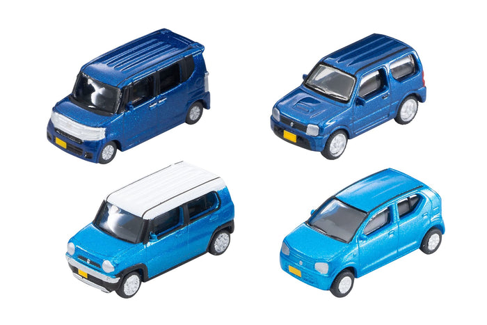 TOMYTEC The Car Collection Basic Set Select Blue 4 Cars N Scale- Japan Figure Store - #1 Bring To You The Best Japanese Goods