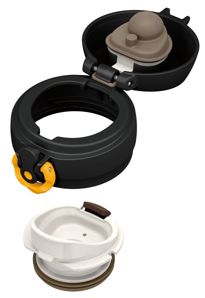 Thermos Jnl-603 Bky Vacuum Insulated Mobile Mug Black Yellow 600ml Japanese Vacuum Bottles- Japan Figure Store - #1 Bring To You The Best Japanese Goods