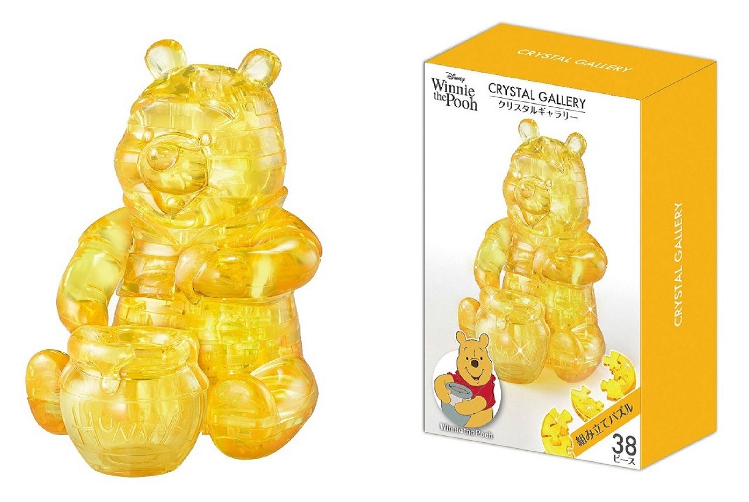 Hanayama 3D Jigsaw Puzzle 38 Pieces Crystal Gallery Kuma No Pooh Crystal Puzzles Toys- Japan Figure Store - #1 Bring To You The Best Japanese Goods