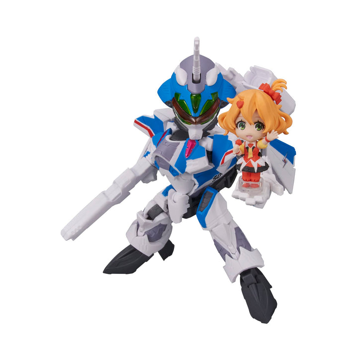 Tiny Session Macross Delta Vf-31J Siegfried (Hayate Immelmann Machine) With Freya Wion About 100Mm Pvc Abs Painted Movable Figure- Japan Figure Store - #1 Bring To You The Best Japanese Goods