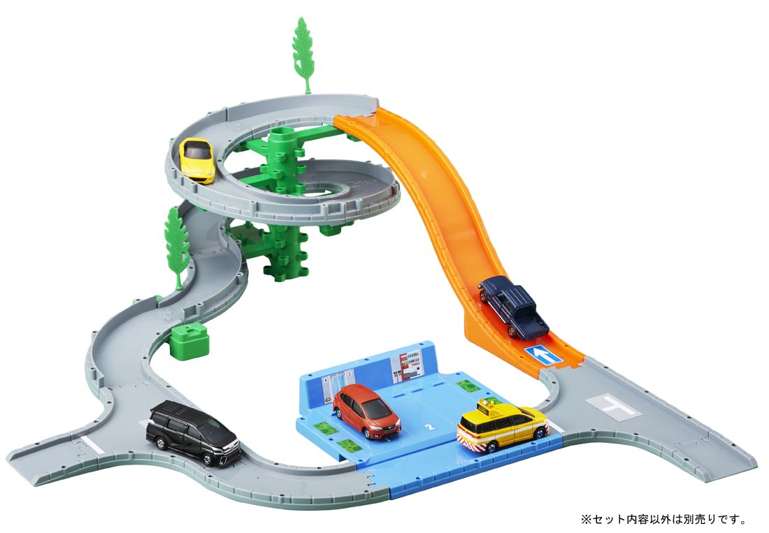 TAKARA TOMY Tomica Easy To Assemble! Round And Round Pass Road Set- Japan Figure Store - #1 Bring To You The Best Japanese Goods