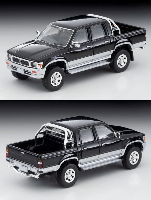 Tomytec 1/64 Toyota Hilux 1995 Double Cab SSR-X 4WD Pickup - Black/Silver- Japan Figure Store - #1 Bring To You The Best Japanese Goods