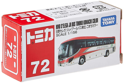 Takara Tomy Tomica 72 Hino Selega Jr Bus Tohoku Komachi Color 824879 1/156 Scale Bus- Japan Figure Store - #1 Bring To You The Best Japanese Goods
