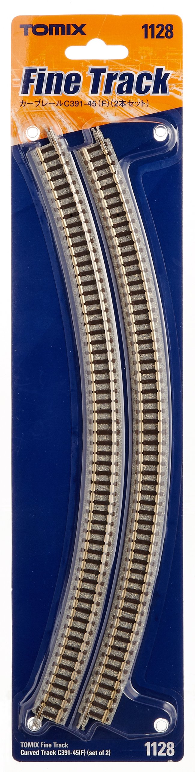 Tomytec Tomix N Gauge 1128 Set of 2 Curved Rail C391-45 F- Japan Figure Store - #1 Bring To You The Best Japanese Goods