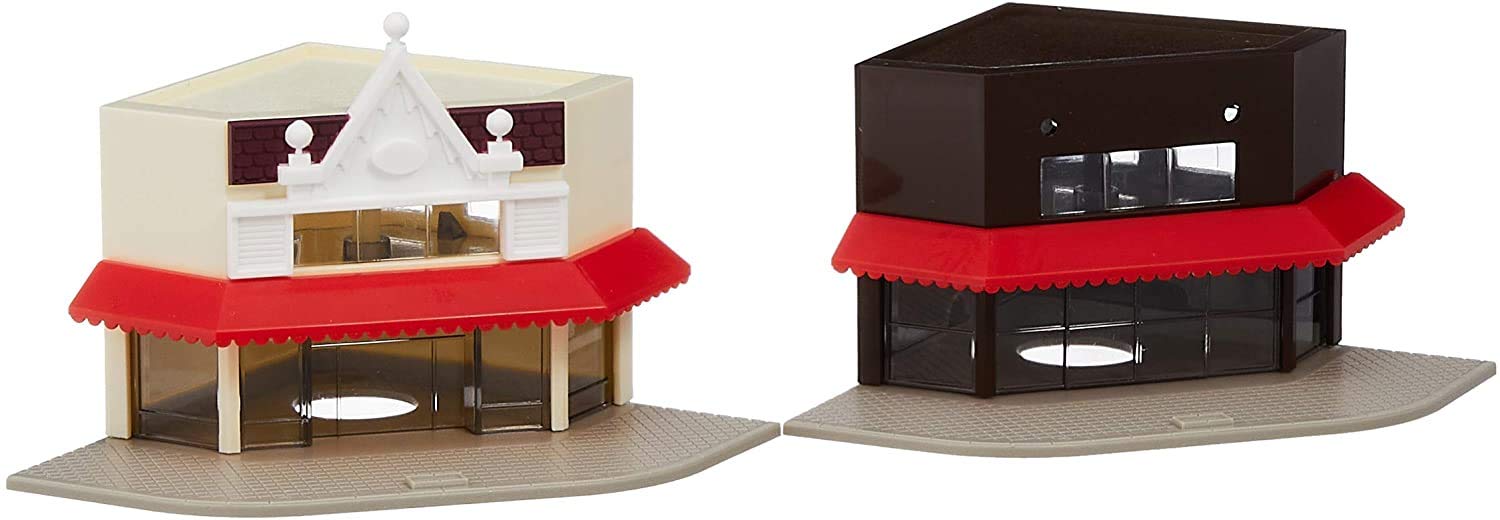 Tomytec Tomix N Gauge Dark Brown and Cream Corner Store Set 4215 Railway Model- Japan Figure Store - #1 Bring To You The Best Japanese Goods