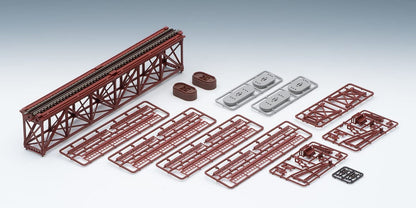 Tomytec Tomix N Gauge Red Single Track Truss Iron Bridge S280 with 2 Brick Piers 3266 Model- Japan Figure Store - #1 Bring To You The Best Japanese Goods
