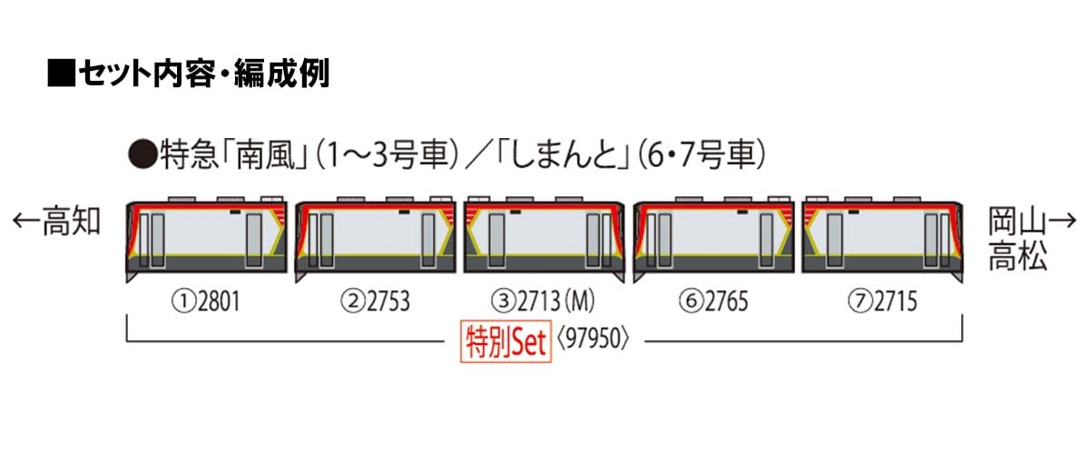 Tomytec Tomix N Gauge Jr 2700 Series Diesel Car Minamikaze/Shimanto Set 97950 Model Railway- Japan Figure Store - #1 Bring To You The Best Japanese Goods