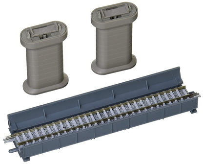 Tomytec Tomix N Gauge Blue Through Girder Bridge with 2 Pc Piers - 3027 Railway Model Supplies- Japan Figure Store - #1 Bring To You The Best Japanese Goods