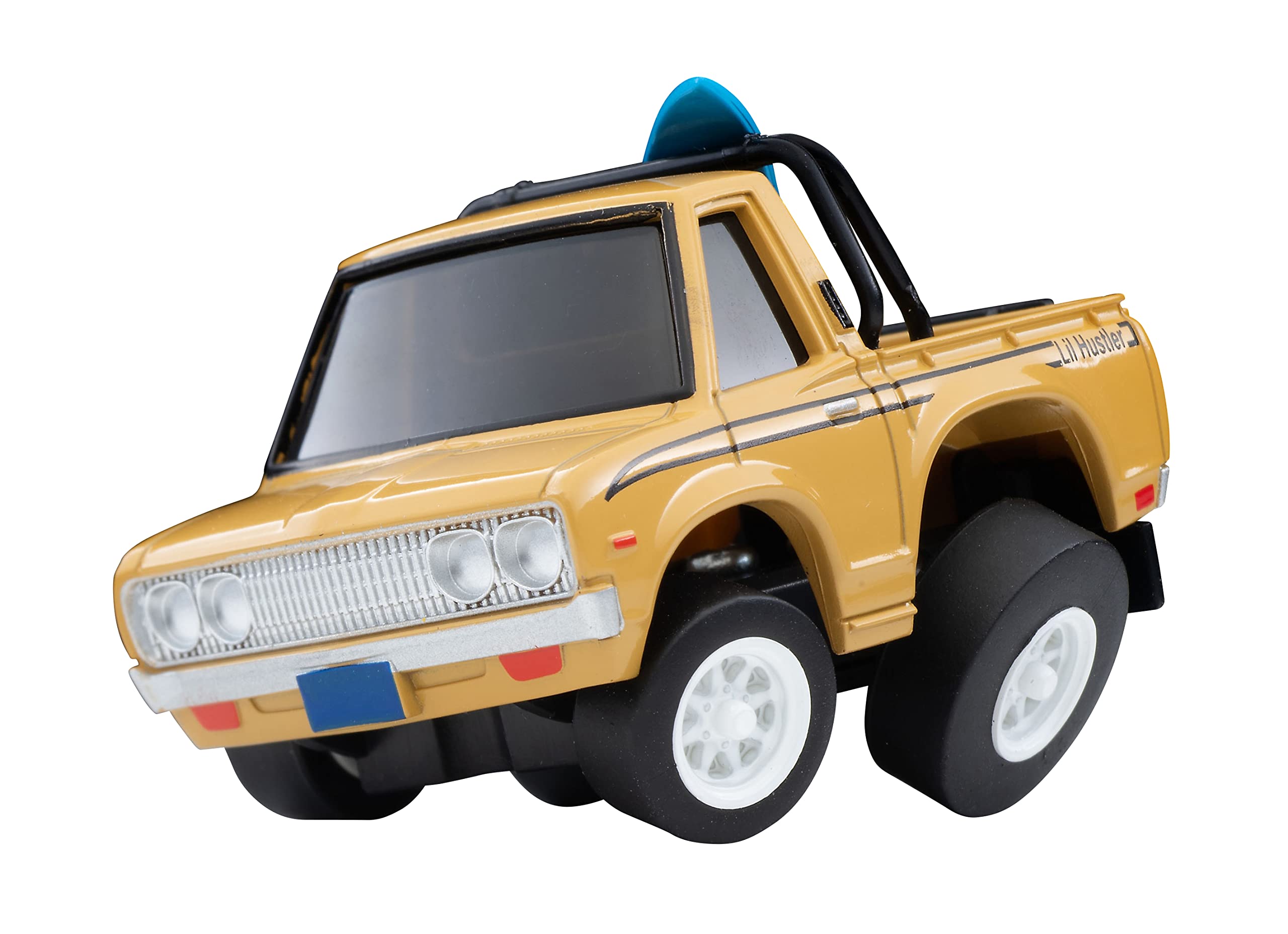 Tomytec Beige Datsun Truck with Surfboard - Compact Choro Q QS-03B Model- Japan Figure Store - #1 Bring To You The Best Japanese Goods