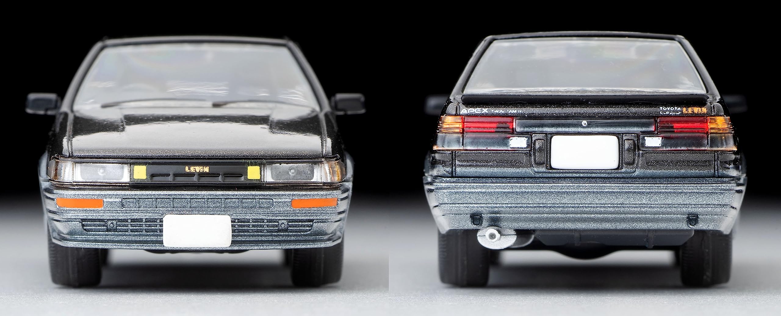 Tomytec Vintage Neo Toyota Corolla Levin 2-Door GT-Apex Scale 1/64 1985 Black Gray Finish- Japan Figure Store - #1 Bring To You The Best Japanese Goods