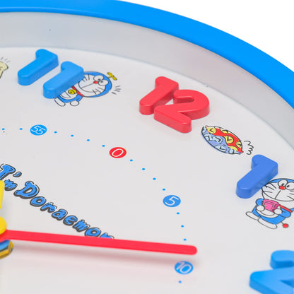 T'S FACTORY Doraemon Icon Wall Clock Blue- Japan Figure Store - #1 Bring To You The Best Japanese Goods