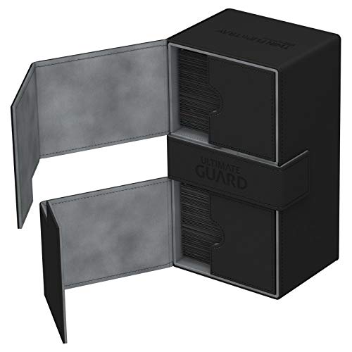 Ultimate Guard 200 Card Twin Flip N Tray Xenoskin Black Deck Case- Japan Figure Store - #1 Bring To You The Best Japanese Goods