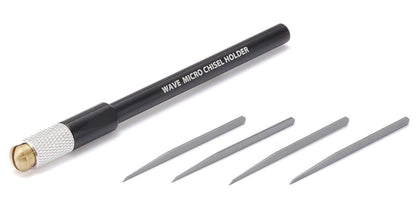 WAVE Hobby Tool Micro Chisel Black W/ 4 Blades- Japan Figure Store - #1 Bring To You The Best Japanese Goods