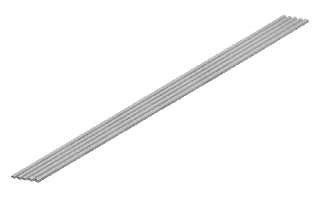 Wave OM-451 Plastic Gray Half Pipe 1.5x3mm 5pcs Hobby Material- Japan Figure Store - #1 Bring To You The Best Japanese Goods