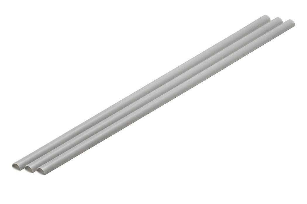 Wave OM-455 Gray Half Pipe 3.5x7mm 3pcs Plastic Hobby Material- Japan Figure Store - #1 Bring To You The Best Japanese Goods