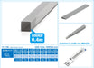 Wave Plastic Gray Square Pipe 5Mm 4Pcs OM-433- Japan Figure Store - #1 Bring To You The Best Japanese Goods