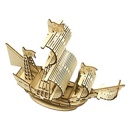 A-ZONE - Wooden Art Ki-Gu-Mi Sailing Ship- Japan Figure Store - #1 Bring To You The Best Japanese Goods