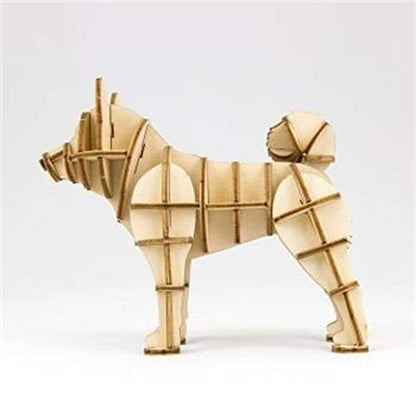 A-ZONE Wooden Art Ki-Gu-Mi Japanese Dog Shiba Inu- Japan Figure Store - #1 Bring To You The Best Japanese Goods