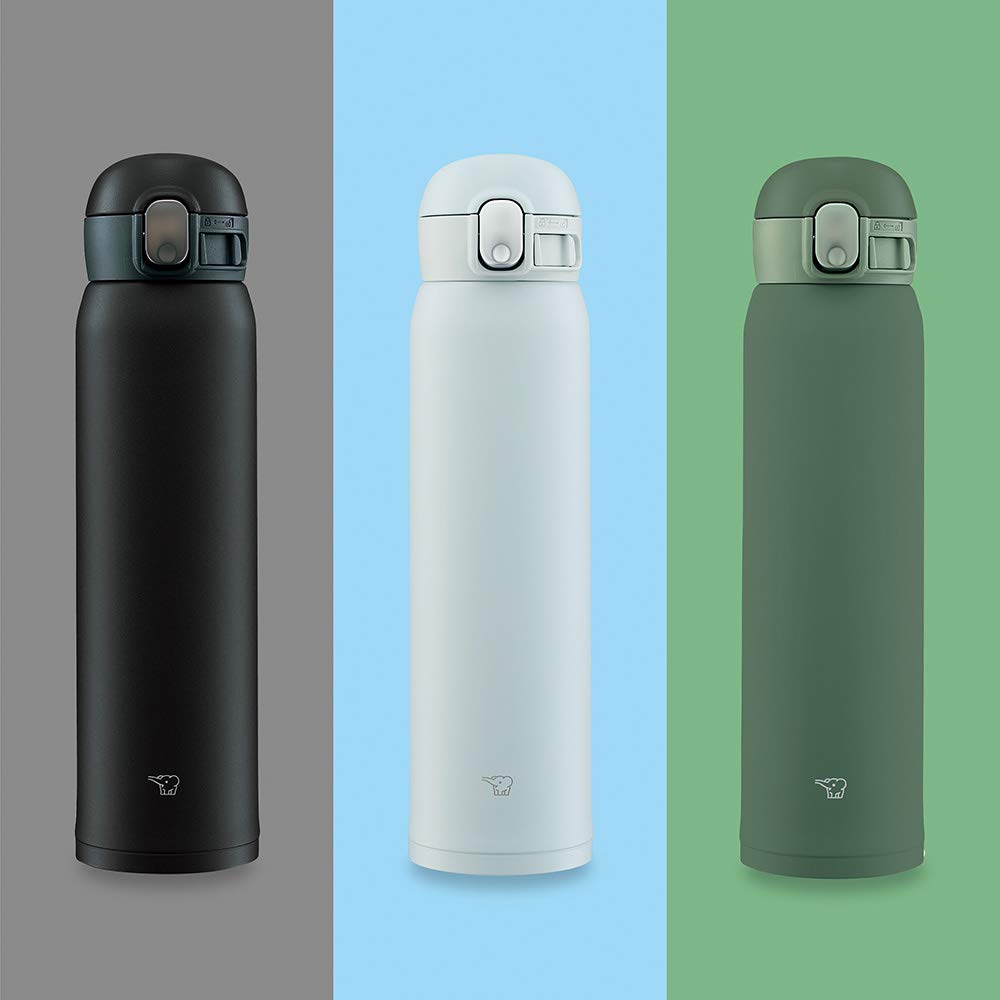 Zojirushi Water Bottle (Seamless One Touch): Black 600ml Japanese Stainless Steel Bottle- Japan Figure Store - #1 Bring To You The Best Japanese Goods